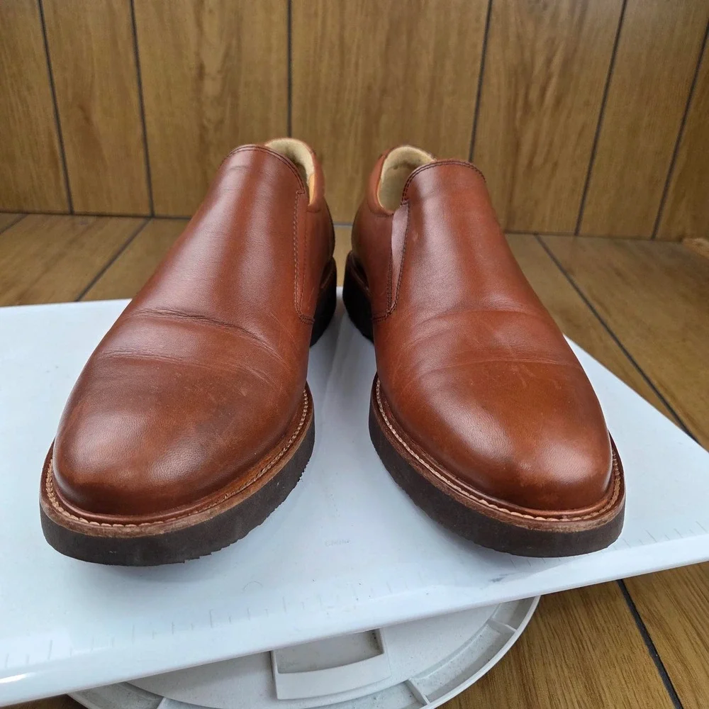 Samuel Hubbard Free Spirit Tan Leather Slip On Loafers Vibram Mens 9.5 M M2190